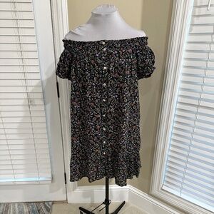 Anthropologie Off The Shoulder Mini Dress, Women's Size 1X